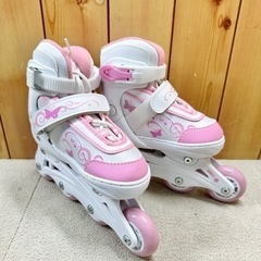 未使用 インラインスケート ピンク 14cm〜17cm程 子供 キッズ用の画像