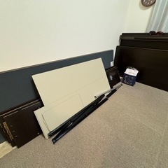 10/22まで！ ベッドフレーム 油圧跳ね上げ 収納 セミダブル ニトリ