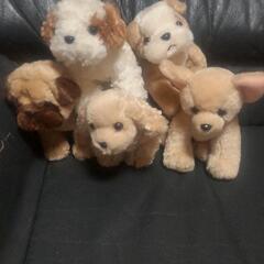 可愛い犬のぬいぐるみの画像