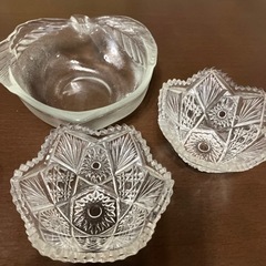 昭和レトロガラスの器セットの画像