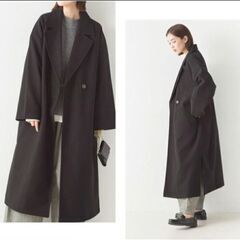 【新品未使用】OMNES サイドスリットロングテーラードコートの画像