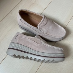 靴　厚底　スウェード調　新品の画像