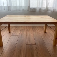 無印良品パイン材ローテーブルの画像