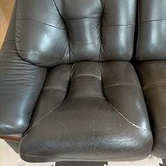 お取引決定  さしあげます！本革 ソファー5人掛けの画像