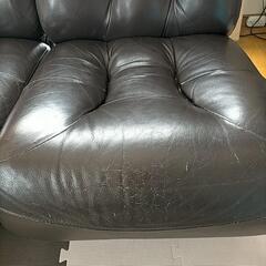 お取引決定  さしあげます！本革 ソファー5人掛けの画像