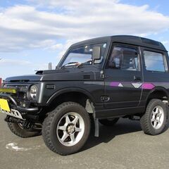 ☆超～楽しい！ややブロンコ風？･･･H5 ジムニー  JA11V パノラミックルーフ  5MT リフトUP 車検来年迄！☆の画像