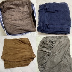 クイーンベッド用8点セット　毛布、タオルケット、カバー、ベッドパッドの画像