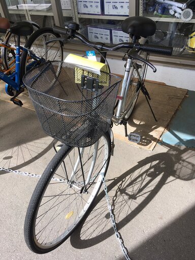 値下げ！★店頭にて試乗可★ J2700 シティサイクル自転車　シルバー ２７インチ クリーニング、簡易メンテナンス済み　【リユースのサカイ柏店】 中古自転車 　流山市 中古自転車 松戸市 中古自転車 我孫子市 中古自転車 船橋市 中古自転車 守谷市 中古自転車 取手市 中古自転車