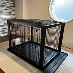 直接引取可　リッチェル 木製スライドペットサークル ワイド ダークブラウン