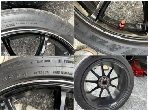 86やプリウスなどに！ crossspeed rs9 4本セット 18インチ 8.5J +45 5穴 PCD100