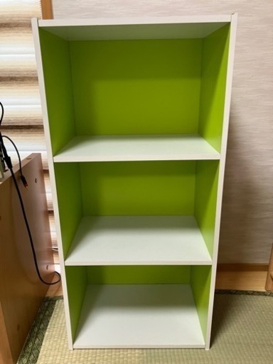 【2点セット】カラーボックス\u0026細型本棚（電話台）セット