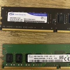 デスクトップPC メモリ　DDR4 4G×2（8G）の画像