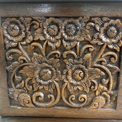 k1008509 希少品 宝箱 収納箱 五面彫刻細工 三層引き出し 小物入れ 古美術 アンティーク ヴィンテージ 昭和レトロ 年代物 現状品 中古品の画像