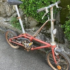 自転車店から出品/折り畳み16インチ/DAHON/貴重な初期型です/錆びていますが非常に良い状態/レストアベースですの画像