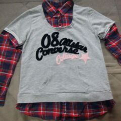 コンバース袖切り替えトレーナー