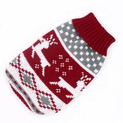 残り3点‼️早い者勝ち‼️お買い得‼️非常に入手困難‼️【日本未入荷】 🐕🐈小型•中型犬•ネコ用トナカイ柄ニットセーター🐕🐈の画像