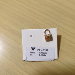 K18YG 南京錠型ピアス片耳のみ