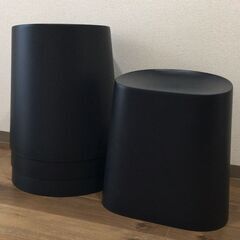 無印良品 ポリプロピレンスタッキングスツール ダークグレー ×４脚