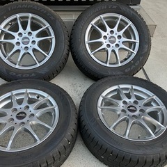 スタッドレスタイヤ バリ山 195/65R15 アルミ付 4本セット 、ノア等 セレナ ノア ヴォクシー スタッドレスタイヤセット 195/65R15 バリ山