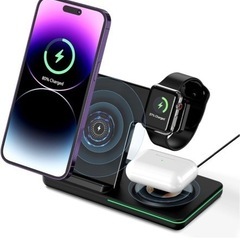 【新品未使用】3in1ワイヤレス充電器 - Apple Watc...