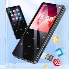 【新品未使用】【多機能なMP3プレーヤー】Bluetooth5.0 mp3プレーヤー 32GB内蔵 ·128GBまで拡張可能 音楽プレーヤー HIFI高音質 デジタルオーディオプレーヤー スピーカー搭載 2.4インチ大画面 タッチパネル液晶 操作簡単 コンパクトな音楽プレーヤー 超長音楽再生時間 多機能ウォークマン FMラジオ/ボイスレコーダー/写真閲覧/電子ブック/アラームなどの機能付き スポーツ/ランニング/ヨガ/言語学習/通勤/通学などに適用 説明書付きの画像