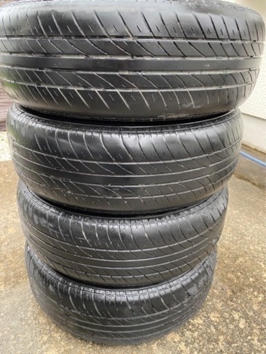 【中古】トヨタ　ウイッシュ等に！社外ホイール普通タイヤセット195/65R15