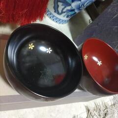 創作木製 高級美術漆器 夫婦椀 の画像