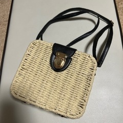 配色スクエアカゴショルダーバッグの画像