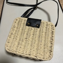 配色スクエアカゴショルダーバッグの画像