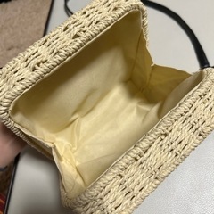 配色スクエアカゴショルダーバッグの画像