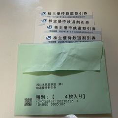 JR西日本株主優待 4枚