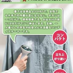 新品未使用衣類スチーマー ハンガーにかけたまま シワ伸ばし パワフル 軽量 コンパクト 消臭 除菌 家庭用 旅行用 (グリーン

の画像