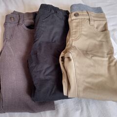冬物　裏付きズボン3本セット　140