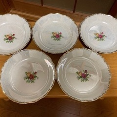 ｛取り置き中］皿5枚（レンジ不可）