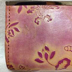 がま口財布（革製）の画像