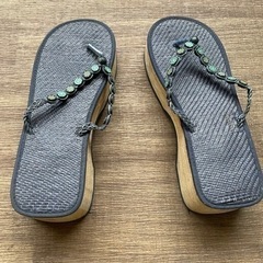 【無料】厚底サンダルLサイズ差し上げます