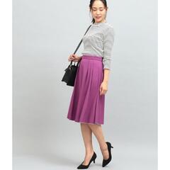 ビス（ViS）スカート　オフィス　【リバーシブル】タックフレアスカートの画像