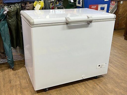 (Y)北大前! 札幌 引取 ハイアール Haier 冷凍庫 JF-MNC319A-W ホワイト 319L 2022年製 上開きノンフロン 電気冷凍庫 フリーザー ストッカー 札幌発 2024613