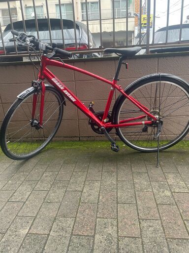 リサイクルショップどりーむ荒田店　No971 エコNo17352X 自転車　クロスバイク　２７インチ　前後泥除け付き♪　ギア切り替え　LEDオートライト　状態良好♪