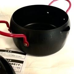 フィル・ロッソ　天ぷら鍋　2個セット　20㎝　16㎝　新品温度計付き　IH対応の画像