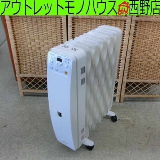 ウェーブ型オイルヒーター アイリスオーヤマ 2017年製 ホワイト系 ウェーブ型 IWH-1210M-W 白系 オイルヒーター 暖房 札幌 西野店