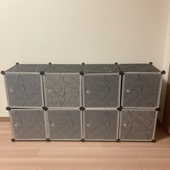 受付終了☑️ワードローブ　収納棚　簡易組み立て　