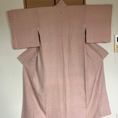 再掲！0円取引/非接触取引OK!正絹着物/ピンク/しみありの画像