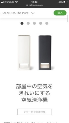 大幅値下げ！【新品未使用】空気清浄機　バルミューダ