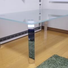 【美品】ガラスセンターテーブル 幅120×奥行70×高さ43.5cm　近隣なら配達可の画像