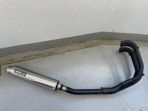 XJR400 用 WR’s スリップオンマフラー 純正エキパイ付