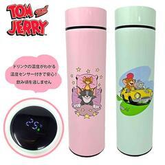 【トムとジェリー　温度センサー付き　ステンレスボトル　500ml