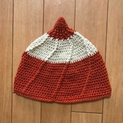 えんぴつ帽子(オレンジ色)　ハンドメイド