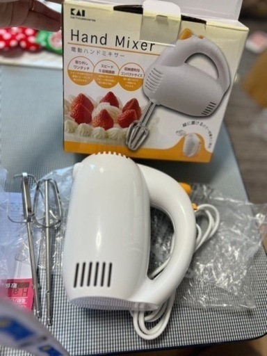 【最終値下げ】貝印 KAI 電動 ハンド ミキサー 泡立て器 DL0501 ホワイト