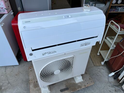 【動作保証あり】TOSHIBA 東芝 2020年 2.2kw 6畳用 冷暖房ルームエアコン RAS-F221RBK【管理KR410】
